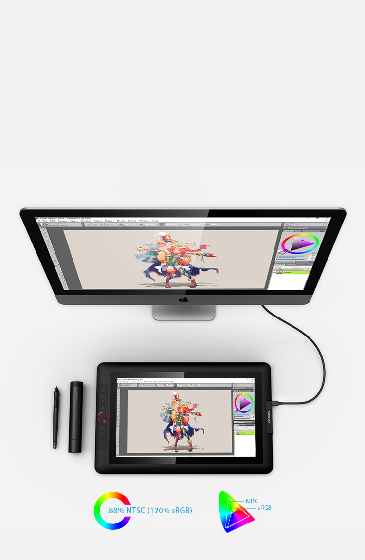 Artist 15.6 Pro Display Tablet with 72% NTSC Color Gamut