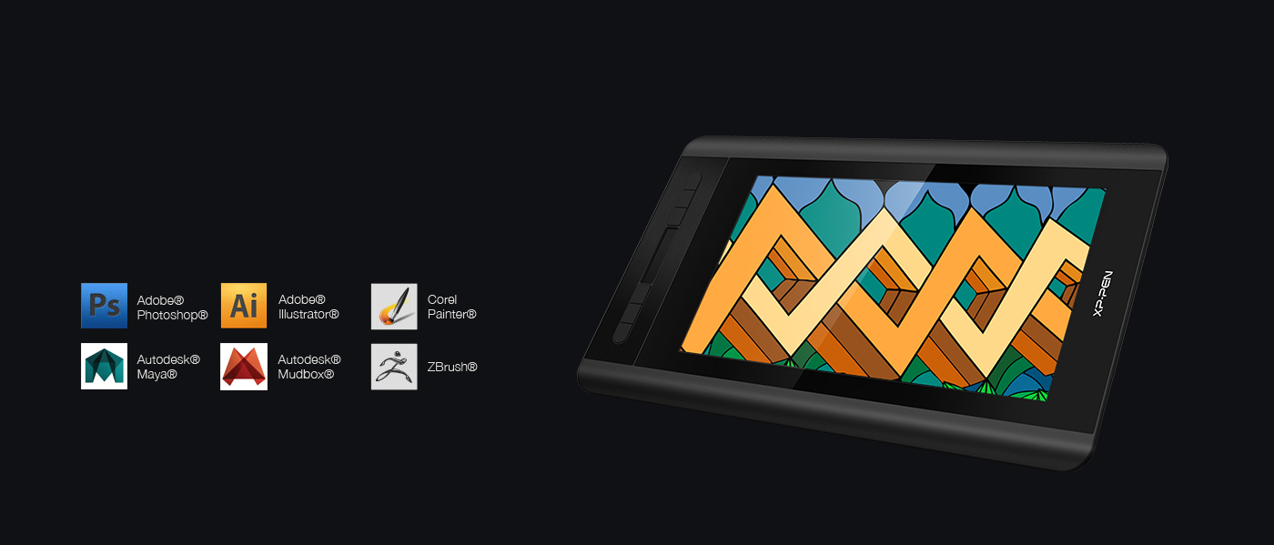 Artist 12 digital painting tablet Supports Windows and MAC OS