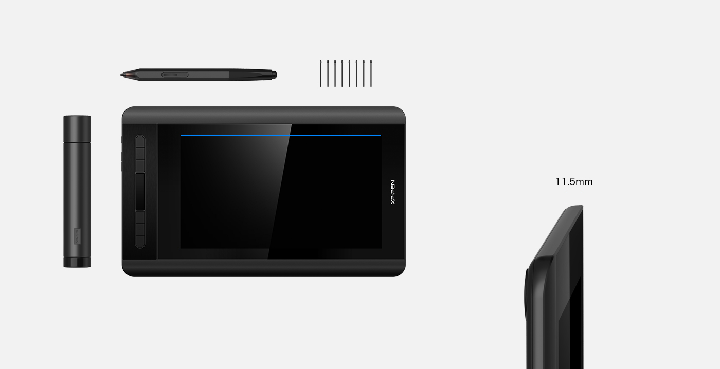 XP-Pen Artist 12 Pen Monitor 11.6 Inch display drawing area
