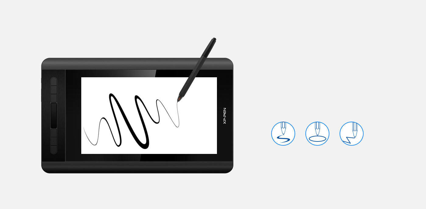 Artist 12 screen art tablet provide 8192 levels of pressure sensitivity
