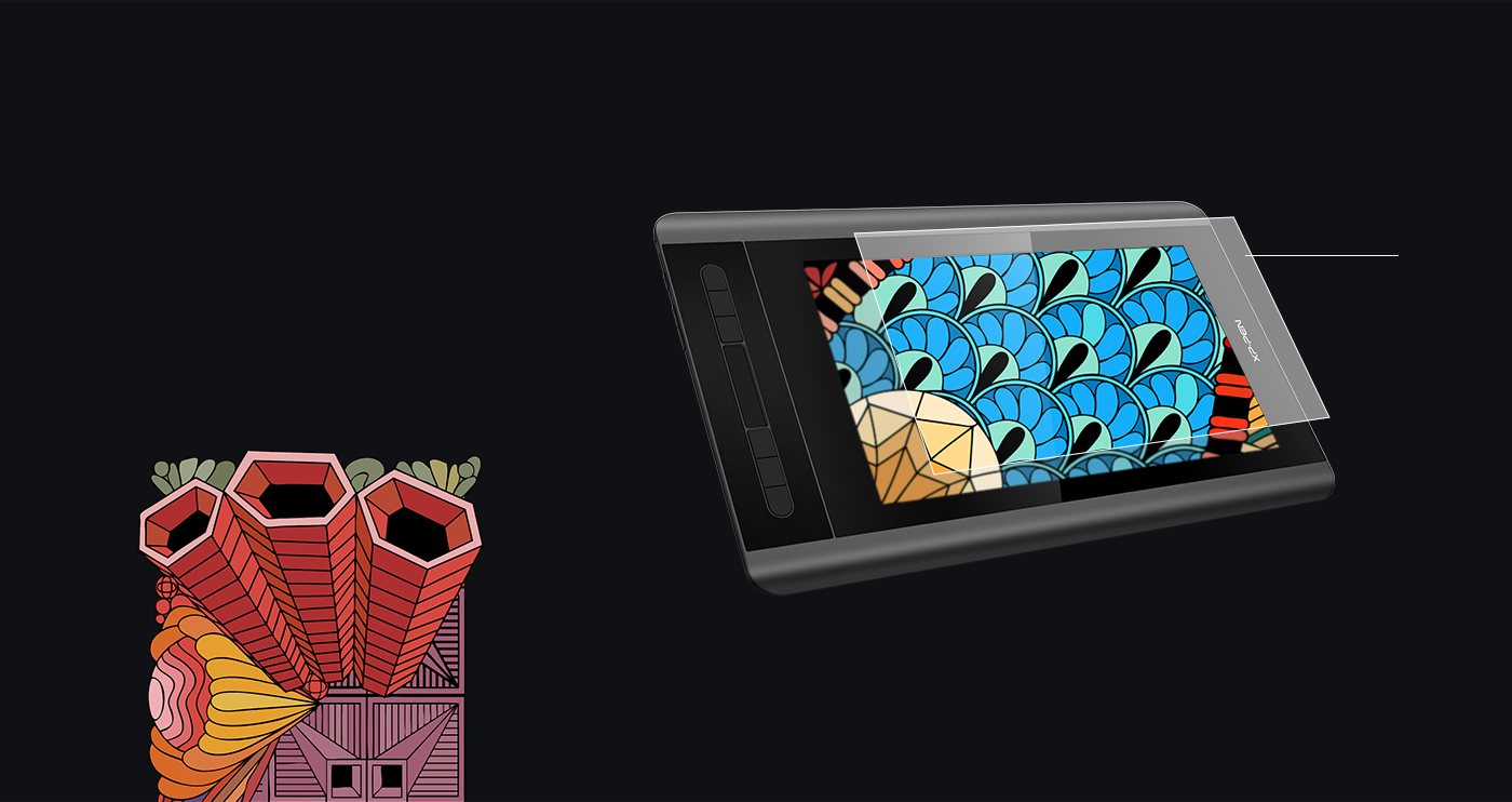 Artist 12 digital art pad Anti-reflective coating