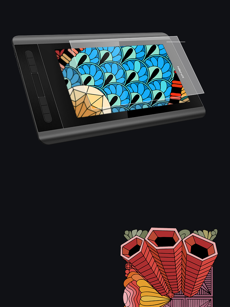 Artist 12 digital art pad Anti-reflective coating